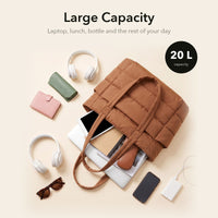VELÁ Puffer Tote in Brown, 20 litre capacity